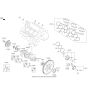 Diagram for Hyundai Santa Fe Sport Crankshaft - 23111-2G030