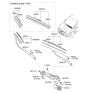 Diagram for Hyundai Kona N Wiper Blade - 98350-3S300