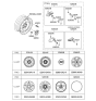 Diagram for Hyundai Scoupe Lug Nuts - 52950-24000
