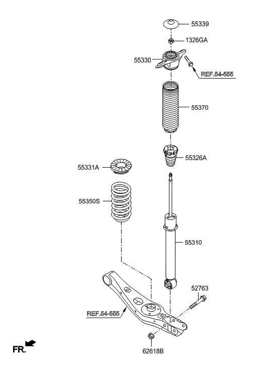 type s/absorber h.p.d - Tucson Rear Gas Hyundai Strut & Spring Hyundai  2017