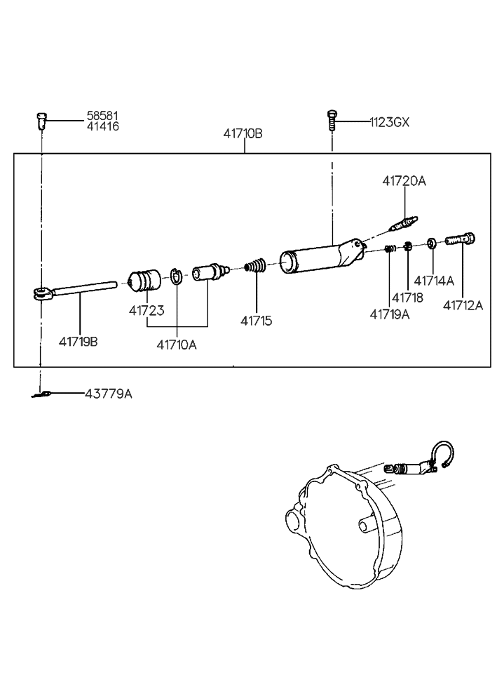 4171028000 Genuine Hyundai CYLINDER ASSEMBLYCLUTCH RELEASE