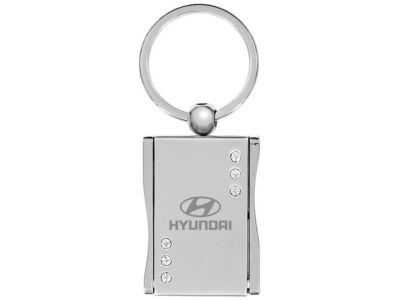 Hyundai Photo-frame keychain w/ crystals, front opening 00402-23210