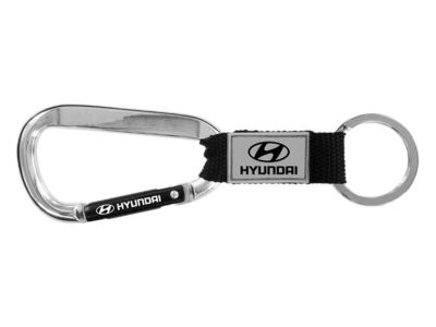 Hyundai Carabiner keychain with a nylon braided strap 00402-24610