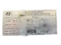 Hyundai 32450-2BPD6 Label-Emission Control