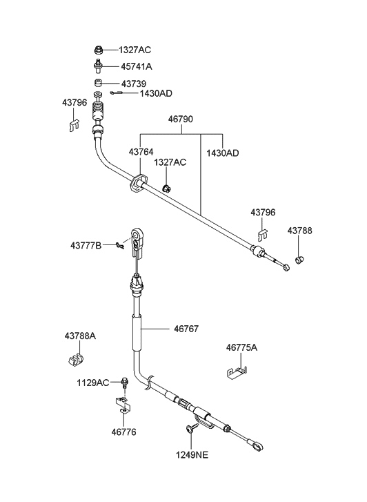 46776-39000 Genuine Hyundai Bracket-clip