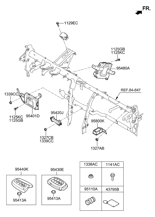 95440-4Z200 - Genuine Hyundai FOB-SMART KEY