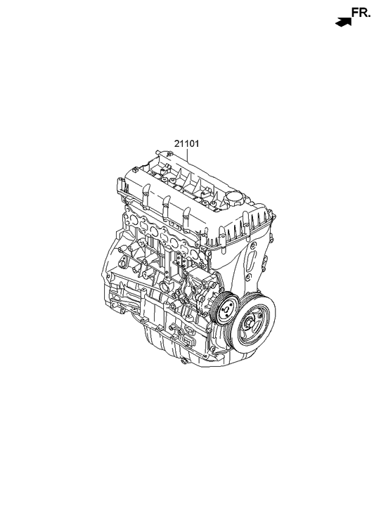 21101-2GK06-HRM - Genuine Hyundai REMAN SUB ENGINE
