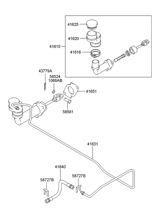 2003 Hyundai Accent Clutch & Master Cylinder (MTA)