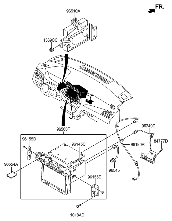 96554-C2011 Genuine Hyundai External Memory-Map Navigation