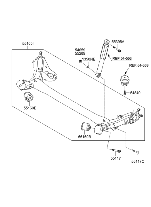 2013 Hyundai Elantra US Alabama made Rear Suspension Control Arm