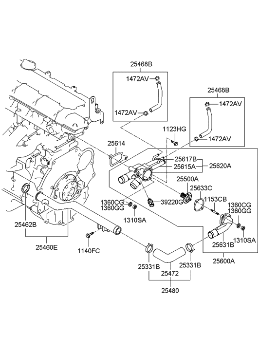 25633-23010 - Genuine Hyundai GASKET-W/INLET FITTING