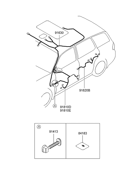 91600-26041-genuine-hyundai-wiring-assembly-roof