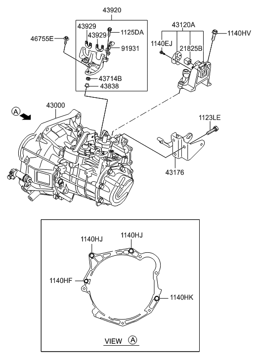 2012 Hyundai Accent Transaxle Assy-Manual - Hyundai Parts Deal