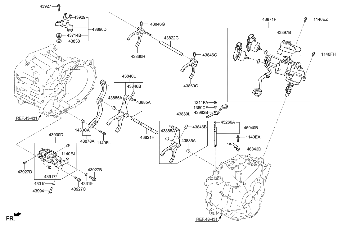 2018 Hyundai Tucson Gear Shift ControlManual