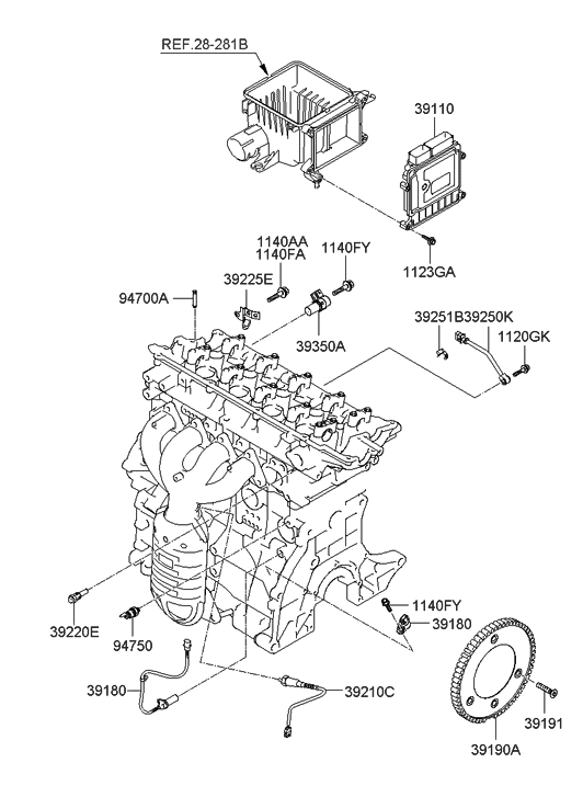 2010 Hyundai Elantra Electronic Control - Hyundai Parts Deal