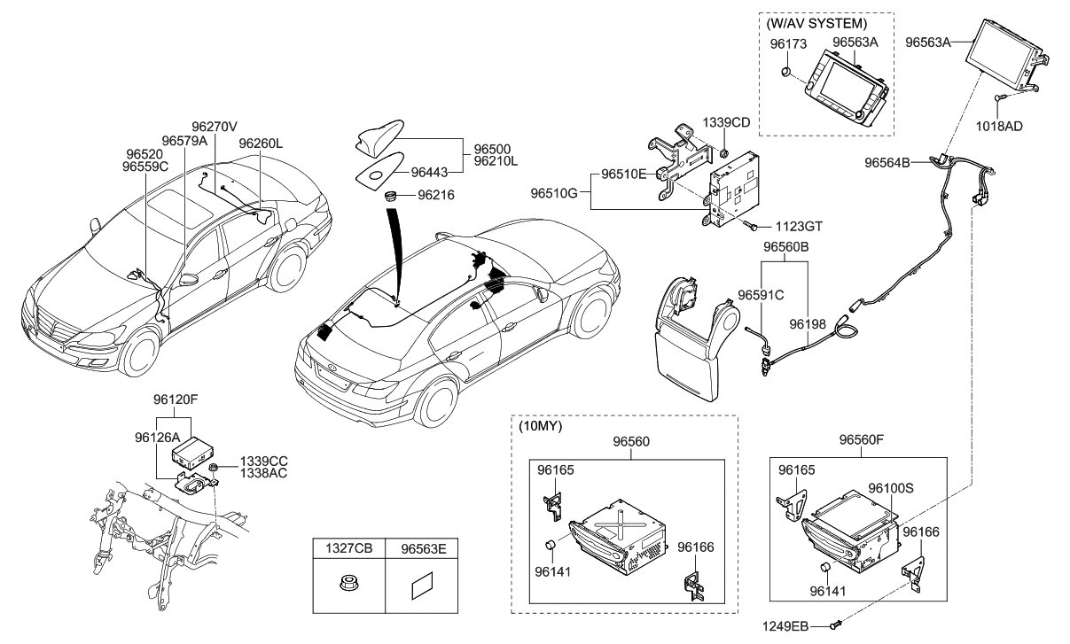 96560-3M858-N87 Genuine Hyundai Head Unit Assembly-Avn