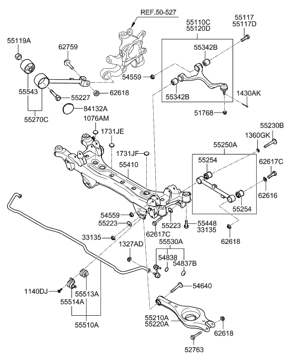 55254-3K000 - Genuine Hyundai BUSH-REAR ASSIST ARM