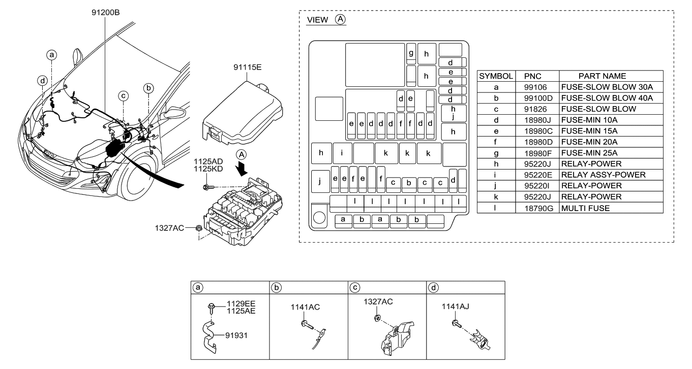 2015 Hyundai Elantra Korean made Front Wiring