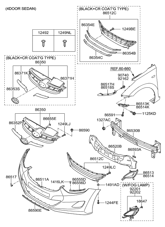 86513-3X000 - Genuine Hyundai BRACKET-FRONT BUMPER SIDE,LH