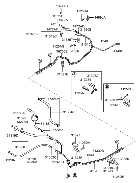 2004 Hyundai Sonata Fuel Line - Hyundai Parts Deal