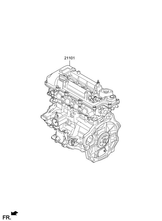 154M1-2BU00 Genuine Hyundai Engine Assembly-Sub
