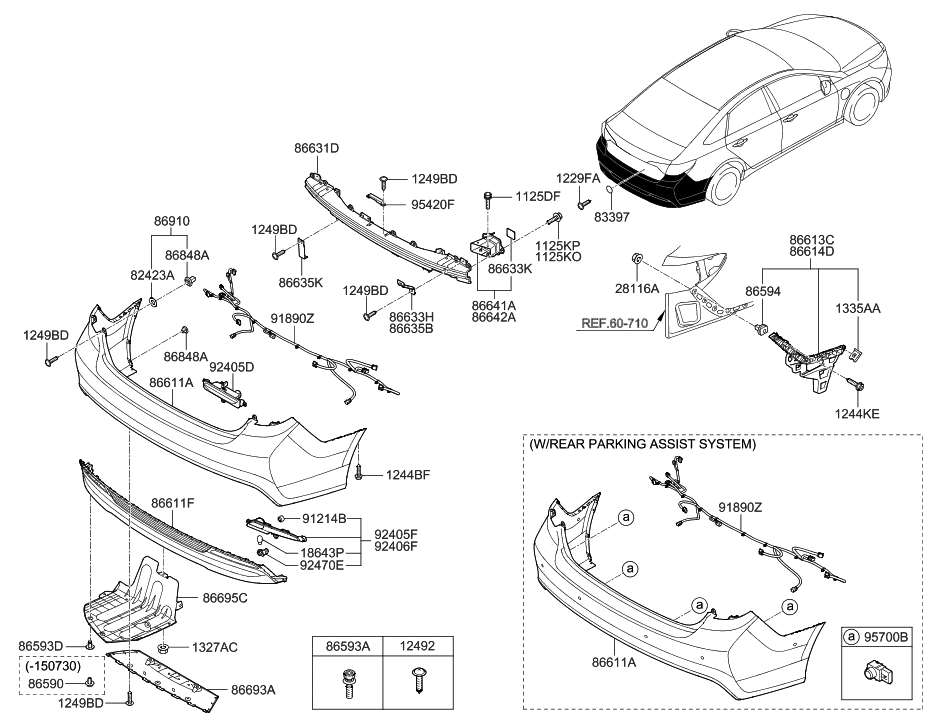 95720-E6000-WW7 - Genuine Hyundai SENSOR ASSEMBLY-ULTRASONIC BWS