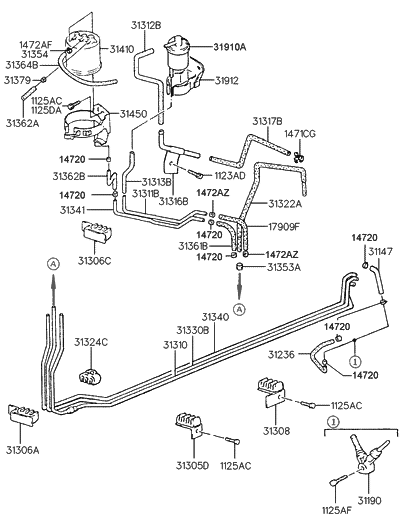 31373-23000 Genuine Hyundai Hose-Vacuum Tube To Solenoid Valve