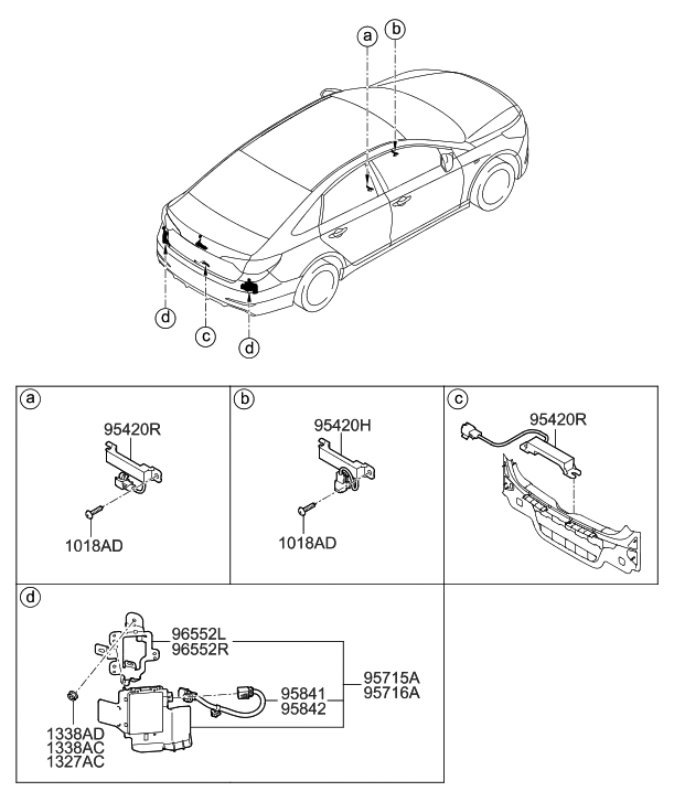 95811-C1501 Genuine Hyundai Unit Assembly-Bsd,LH