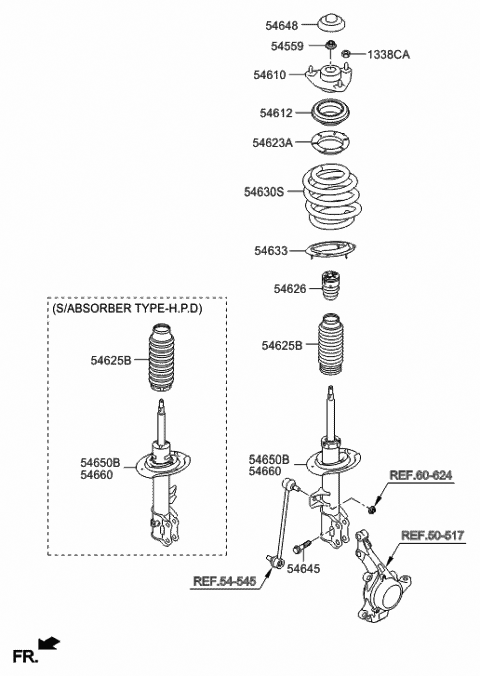 Front Spring & Strut - 2014 Hyundai Tucson