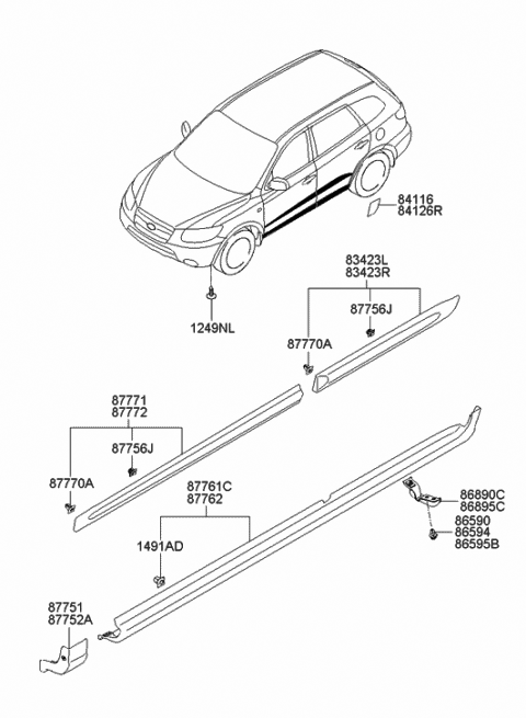 Hyundai Santa Fe Body Parts Diagram | Reviewmotors.co