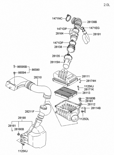 Air Cleaner - 2005 Hyundai Tucson