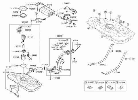 31110-2V601 Genuine Hyundai Complete-Fuel Pump