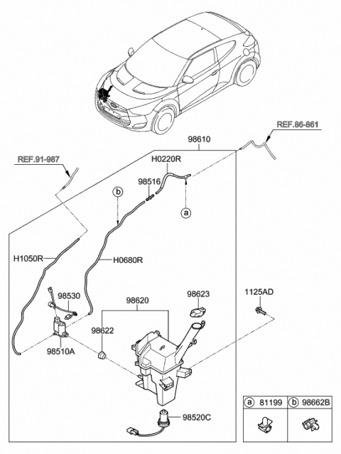 hyundai veloster windshield washer reservoir