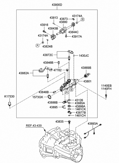 Gear Shift Control (MTM) - 2006 Hyundai Elantra New Body Style ...