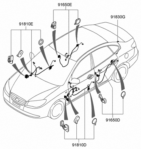 Miscellaneous Wiring - 2006 Hyundai Elantra New Body Style (Produced