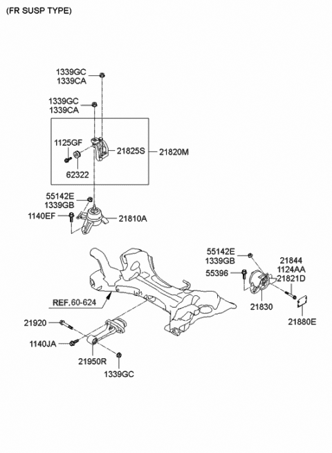 Engine & Transaxle Mounting - 2012 Hyundai Sonata