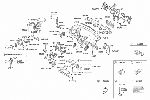 84747-2L000 Genuine Hyundai Clip-Trim Mounting