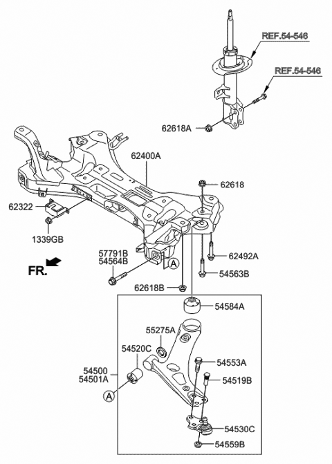 Front Suspension Crossmember 2012 Hyundai Tucson