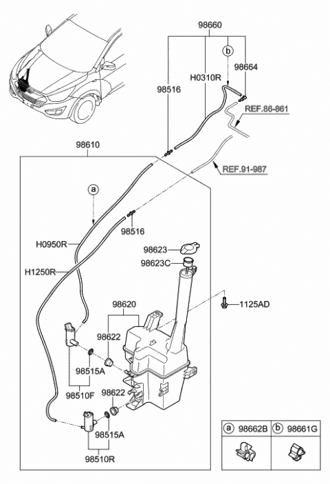 Windshield Washer - 2013 Hyundai Tucson