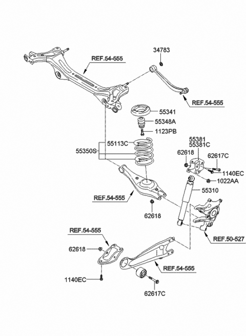 Rear Shock Absorber Spring Hyundai Entourage