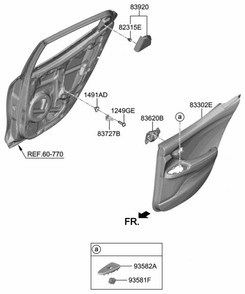 Rear Door Trim - 2019 Hyundai Veloster