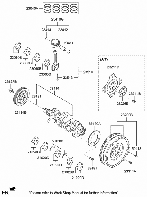 23200-2B570 Genuine Hyundai Flywheel-Dual Mass