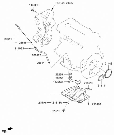 Belt Cover & Oil Pan - 2019 Hyundai Veloster