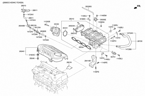 Intake Manifold - 2017 Hyundai Sonata