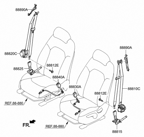 hyundai sonata seat belt