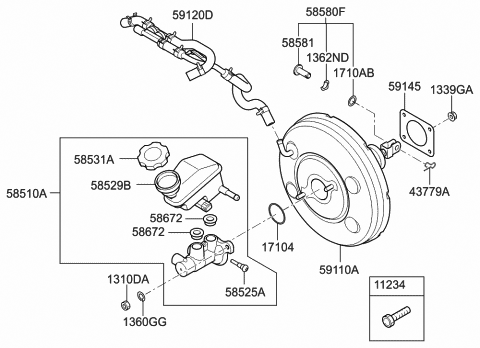 Brake Master Cylinder & Booster - 2013 Hyundai Azera