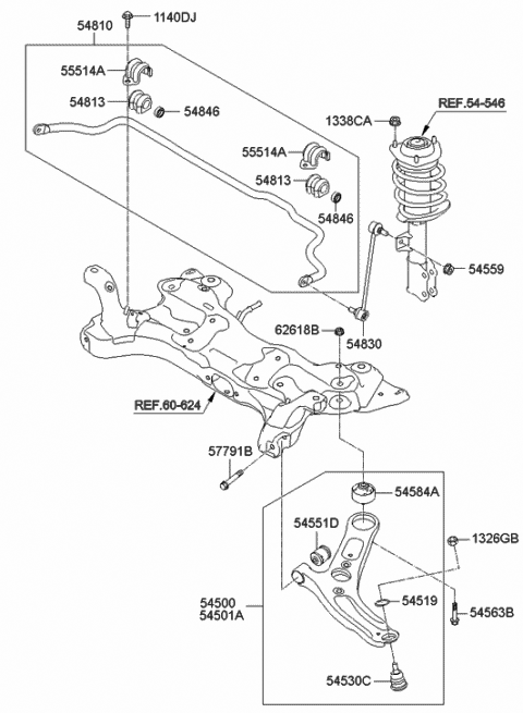 Front Suspension Control Arm - 2012 Hyundai Elantra Us Alabama Made