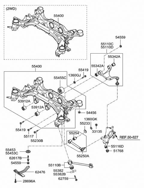 Rear Suspension Control Arm Hyundai Santa Fe