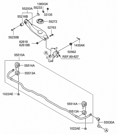 Rear Suspension Control Arm - 2009 Hyundai Santa Fe New Body Style