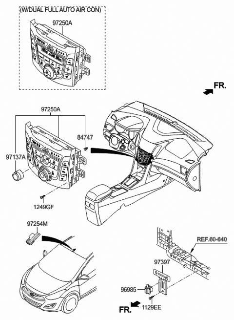 Heater System Heater Control Hyundai Elantra Gt